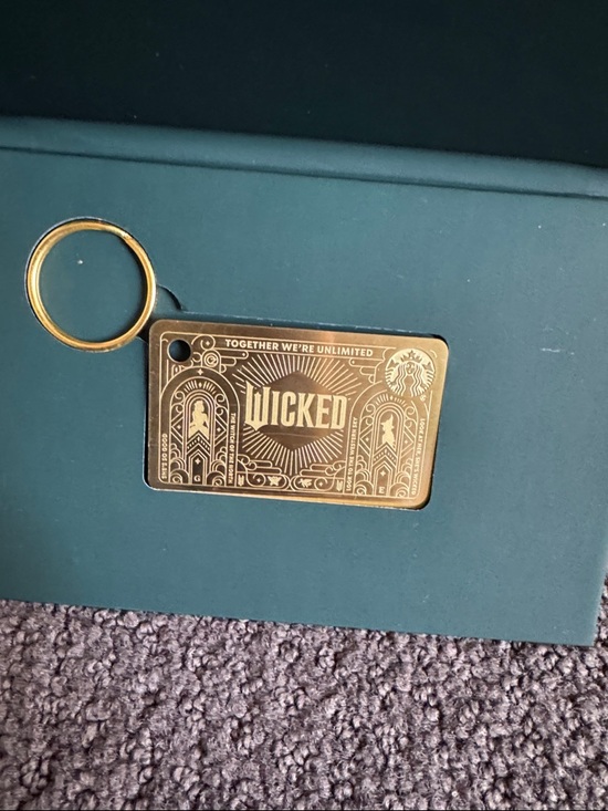 Starbucks Other - Wicked Starbucks Gold collector Gift Card keychain